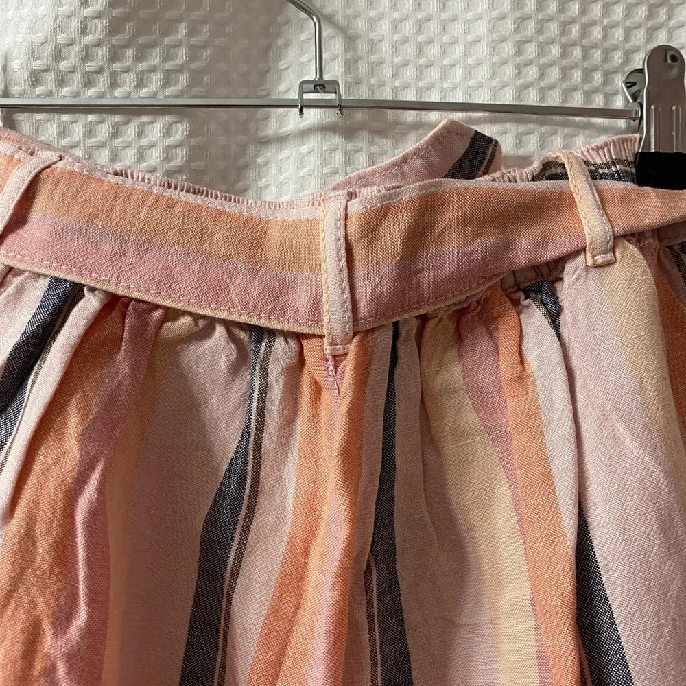NWT LOFT Petite Striped Tie Waist Pants - Picture 6 of 8